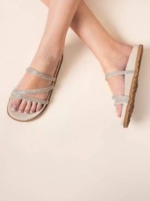 Women Flat Sandals - Rượu sâm banh - Xem 1