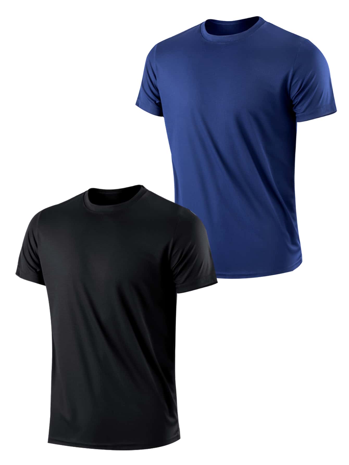 2 PIEZAS Camisa de secado rápido de unicolor, ultraligera y de secado rápido, camiseta deportiva transpirable y ligera, ropa de deporte, ropa de gimnasio, estilo novio, camiseta básica para hombre