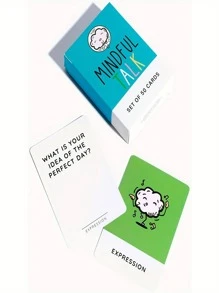 Mindful Talk Cards: A Fun & Engaging Mindfulness Game For Kids & Parents To Foster Authentic & Meaningful Conversations - Blue - View 5