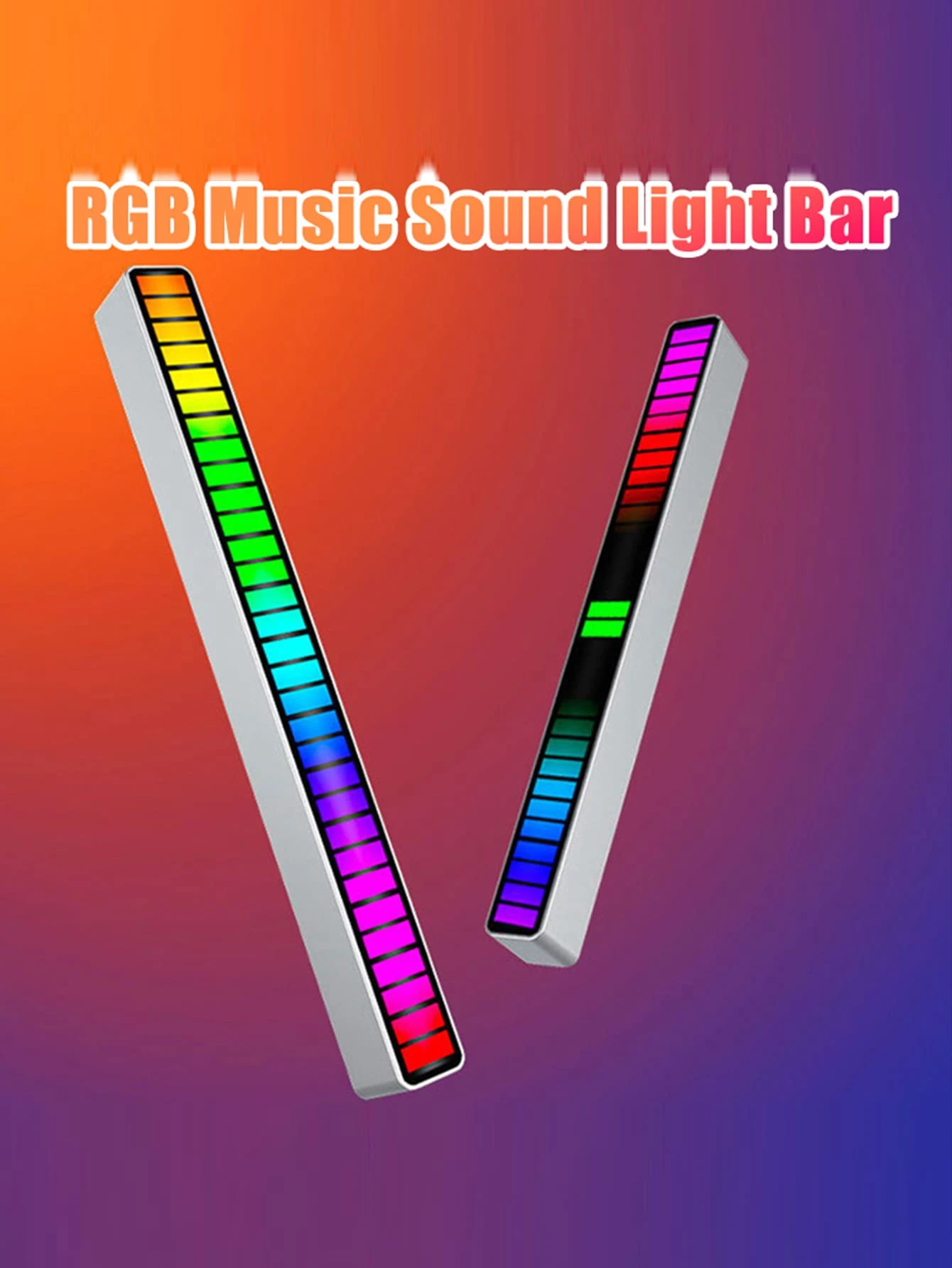 Rgb Led音樂韻律激活氛圍燈,可隨音樂節奏變化,夜燈,適用於桌面、臥室、派對和車輛裝飾