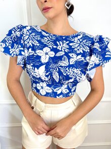 Women Tops - 寶藍色 - 查看 1