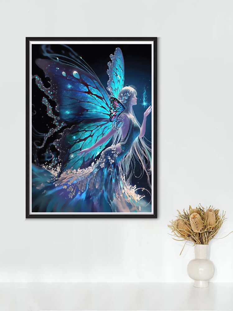 1Pc Butterfly Fairy Design Diamond Painting, Diamond Painting Kit