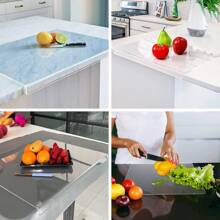 Acrylic Kitchen Cutting Board For Countertop Lip, Non-Slip & Transparent Chopping Board, Suitable For Home & Restaurant - Clear - View 2