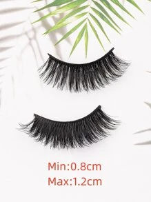 Naturel 5 paires Doux Pratique Faux Cils Formation Cils Pour Greffage Cils Extension De Cils Débutants Pratiquant Enseignement Outil - Noir - Voir 4