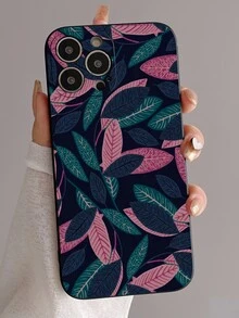 Leaf Pattern Phone Case - Multicolor - View 1