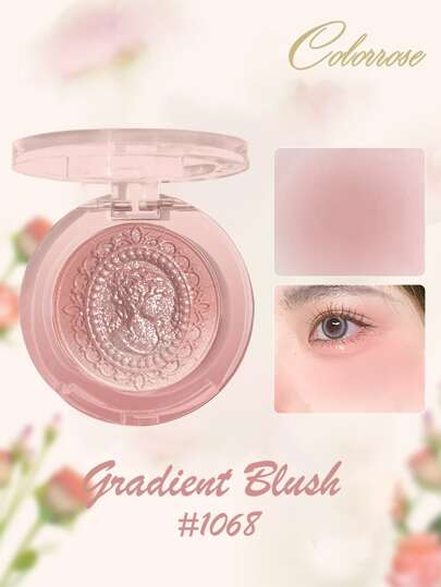 COLORROSE 渐变腮红、闪光腮红粉、高显色度、可混合、闪亮闪光面部腮红、轻盈、柔滑、高光和眼影合一、面部美容化妆品