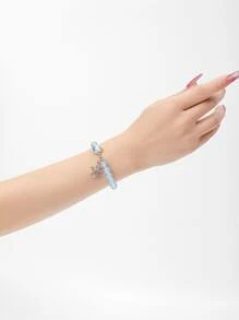 1條時尚珠子手鍊,星型吊墜,商品實物與圖片可能會有色差 - 彩色 - 查看 5