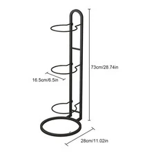 Basketball Storage Rack Three-layer Can Place Soccer With Easy Install Carbon Steel Indoor Household Football Storage Rack In Black And White - Black - View 2