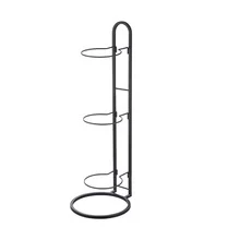 Basketball Storage Rack Three-layer Can Place Soccer With Easy Install Carbon Steel Indoor Household Football Storage Rack In Black And White - Black - View 6