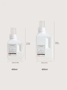 1pc Large Capacity Refillable Bottle For Home Laundry Detergent, Fabric Softener, Disinfectant - White - View 3