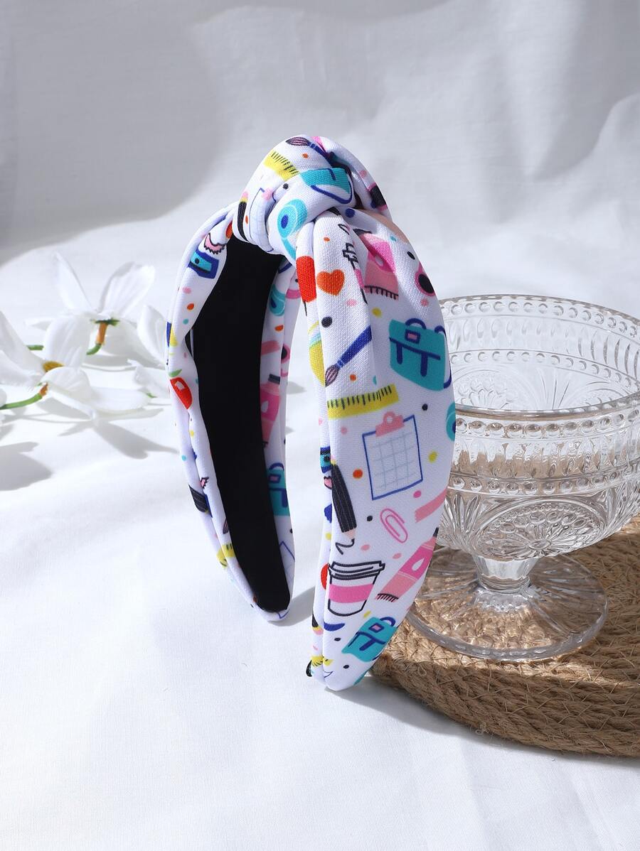 1 Băng đô phong cách khuôn viên đơn giản dành cho nữ, thích hợp sử dụng hàng ngày trong mùa tựu trường dễ thương - Nhiều màu - Xem 1