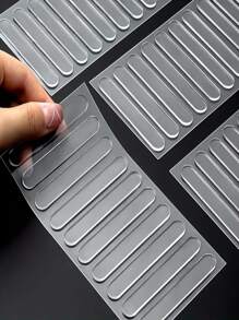 10 miếng chặn cửa bằng silicon không dấu vết, miếng bảo vệ tay nắm cửa, miếng bảo vệ tường, miếng giảm tiếng ồn tủ lạnh, miếng dán chống ồn đa năng Quà tặng tốt nhất - Trong sáng - Xem 1