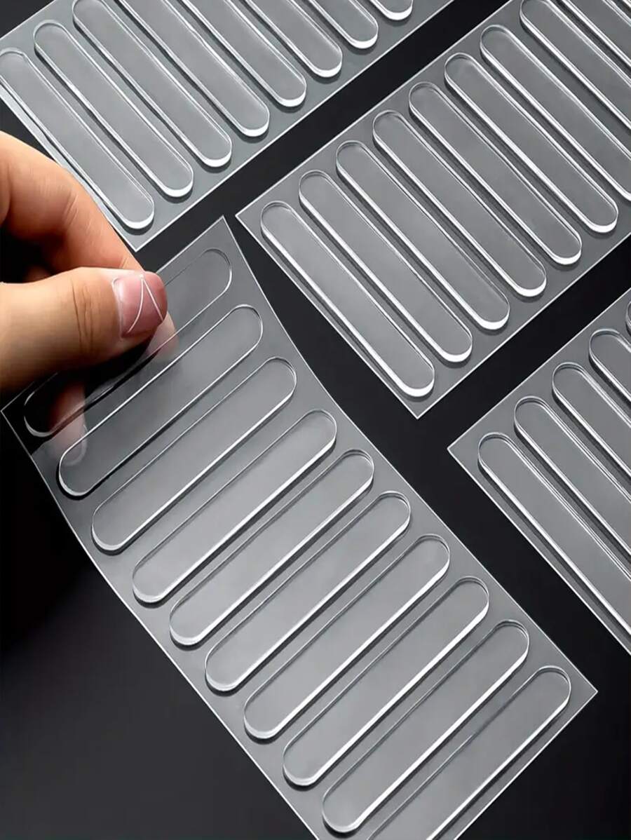 10 miếng chặn cửa bằng silicon không dấu vết, miếng bảo vệ tay nắm cửa, miếng bảo vệ tường, miếng giảm tiếng ồn tủ lạnh, miếng dán chống ồn đa năng Quà tặng tốt nhất - Trong sáng - Xem 1