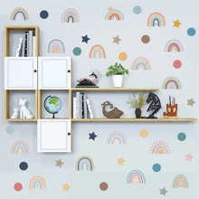 1set Baby Room Rainbow Star And Dot Wall Stickers - Beige - View 4