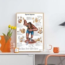 Carteles introducción a deportivo articulación muscular sistema esqueleto de lona , sin marco - estilo 5 - Ver 3