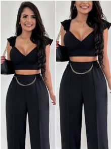 CROPPED TOP DECOTE AMARRARÇAO ATRAS SIMPLES SEXY