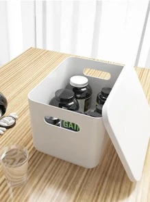 1 Miếng Cắm trại Giá để đồ trong nhà bếp Hộp đựng để bàn Với Che phủ , Nhựa Hộp trữ Đối với - trắng - Xem 3