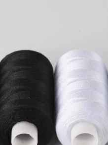 40/2 Black And White Two-Tone 500 Yards Sewing Thread - 2 black 2 white - View 2