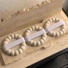 2PCS Bubble Tray Resin Mold, Silicone Tray Coaster Mold Epoxy Resin Casting Mould Cute Jewelry Trinket Plate Candle Holder Mold DIY Resin Polymer Clay Art Craft Supplies Home Decor Ideal Gift - White - View 2