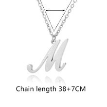 1pc European And American Minimalist Stainless Steel 26 English Alphabet Pendant Necklace Unisex
