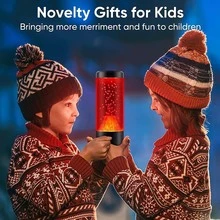 Volcano Lava Lamp,Battery Powered Night Light with Volcano Eruption Effect,Desk Lamp for Room Office Desktop Decoration,Mood Lamp for Adults and Kids,Novelty Gifts for Boys and Girls - 黑色 - 查看 7