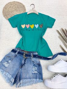 Women T-Shirts - màu xanh lá - Xem 3