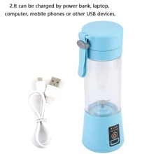 Licuadora Portátil USB Recargable Mini Eléctrico Viaje Jugo de Batidora para Fruta Verdura - Azul - Ver 7