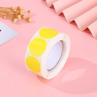 1卷500張無印圓形膠貼紙,可用於婚禮信封封口和標籤