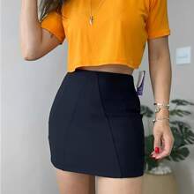 Short Saia Montaria Bengaline Quatro Riscos Verão Modinha