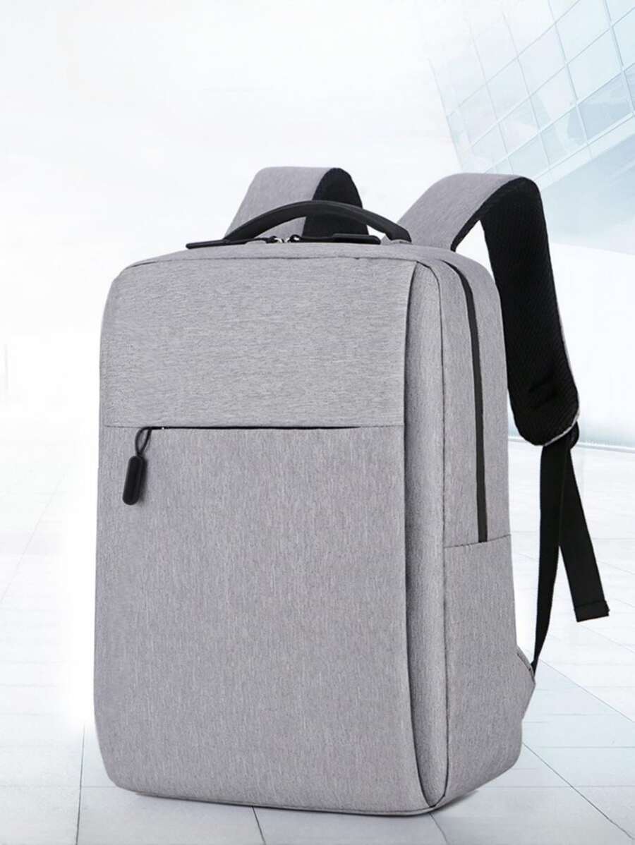 Men's Casual Double Backpack With Large Capacity For Laptop And Travel