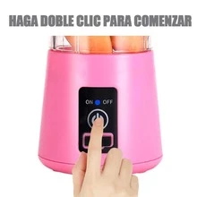 Licuadora Portátil USB Recargable Mini Eléctrico Viaje Jugo de Batidora para Fruta Verdura - Rosa - Ver 8