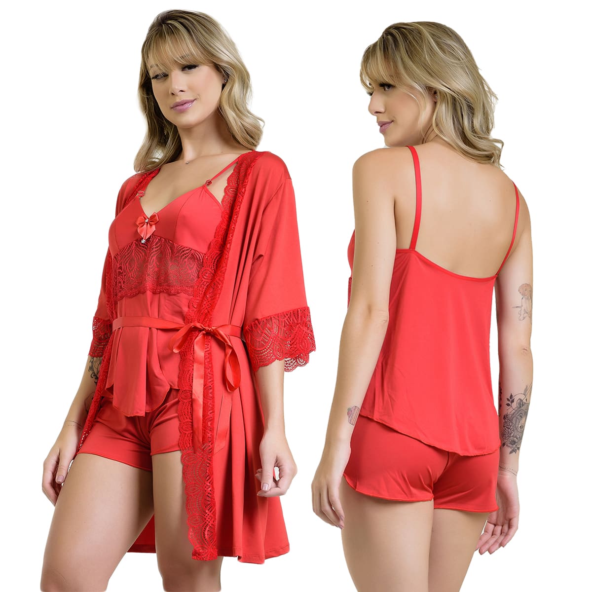 Women Robes - Đỏ - Xem 1