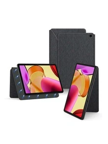 1pc Black Magnetic Case Smart Cover For Fire Max 11 Inch Tablet Horizontal And Vertical Support Bracket Dormancy - Black - View 5