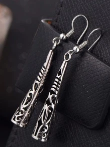 Châu Âu và Châu Mỹ Phong cách Bohemian Hoa Chạm khắc Hollow-out Retro Màu bạc Hoa tai , Kỳ nghỉ Và Ngày lễ Đồ trang sức - Màu Bạc Cổ - Xem 5