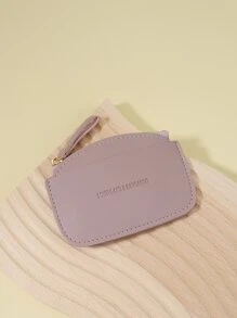 SOUTHLAND&KANGAROO 1個淡紫色字母pu拉鍊超薄極簡卡包短錢包時尚短錢包,適用於男女日常使用熱粉色錢包 - 紫丁香色 - 查看 4