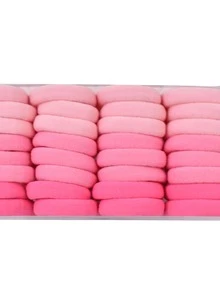 32 ligas para cabello colores rosas elásticas. - Rosa - Ver 4