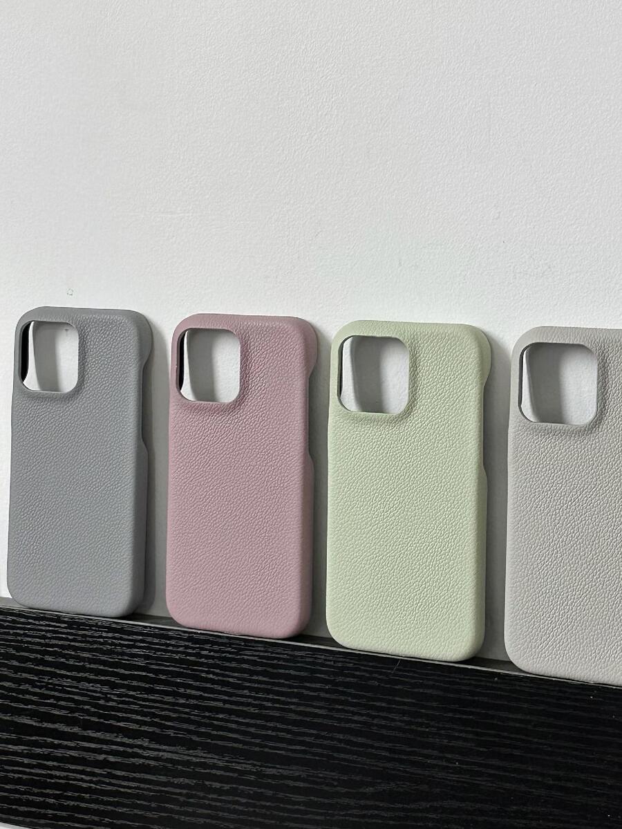 Niche HighEnd Solid Litchi Texture Leather Phone Case For IPhone 16