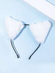 1入讓人可愛的貓耳設計cosplay派對性感女性髮箍 - 黑與白 - 查看 5