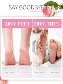 2包(4入)足部去角質面膜,去除死皮,適用於乾燥和龜裂的腳部,滋潤和軟化腳部,玫瑰香氣