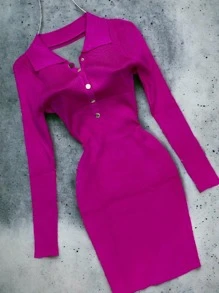 VESTIDO CANALE. - Rosa Fucsia - Ver 1