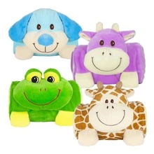 Sábana Frazada Cobija para Bebés Con Animalito De Peluche Sabana 4 Piezas Recién Nacido Frazada de Fieltro - Unitalla - Ver 1