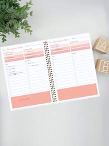 Trees 1pc Daily Weekly Planner Notebook - Light Grey - View 3