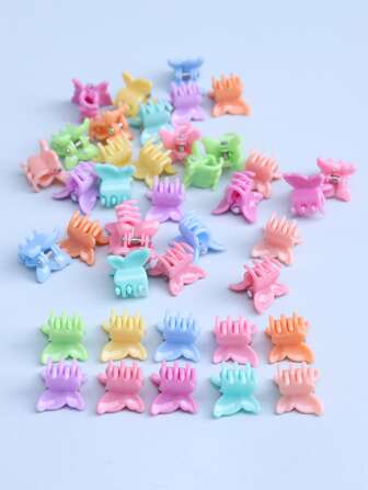 40pcs Kids' Butterfly, Hairpin Hair Claw For Updo, Do Not Harm The Hair, Suitable For Parties