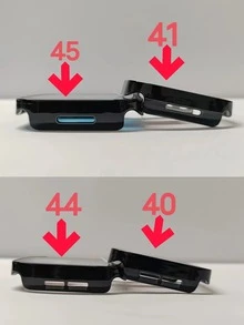 Apple Watch Protective Case, All-Around Protection Cover Compatible With Apple Watch - Black - View 8