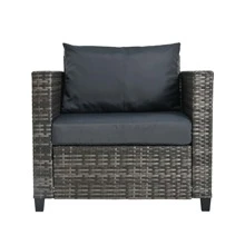 Nestfair 8-Piece Wicker Patio Conversation Set With Cushions And Coffee Table