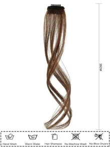 Long Side Bangs, Curly Wavy Clip In Front Bangs For Women, Daily Wear, Long Sideburns 2 Piece Set(Light Brown) - Light Brown - View 3