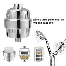 1入組沐浴花灑過濾器,高輸出水軟化器,可去除氯和氟,使水質潔淨柔軟 - 銀色 - 查看 3