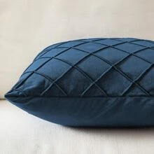 1 件/2 件菱形毛绒枕套（不含枕芯），方形靠垫套，假日家居装饰枕头，柔软舒适的亚麻面料，现代沙发、卧室、宿舍装饰 - 藏蓝色 - 查看 8