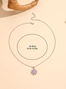 1pc Fashionable Necklace With Flower Design Pendant Valentines,Mom,Mother,Mother's Day,Gift