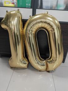40英寸香槟金色装饰数字气球，适用于生日、婚礼、周年纪念和节日装饰、圣诞节 - 香檳色 - 查看 6